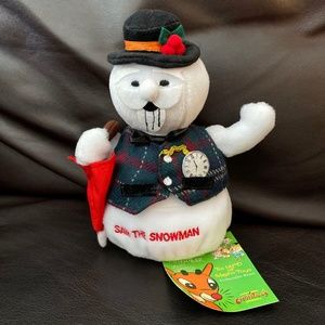 Island of Misfit Toys Sam the Snowman 7” Plush with Umbrella NWT